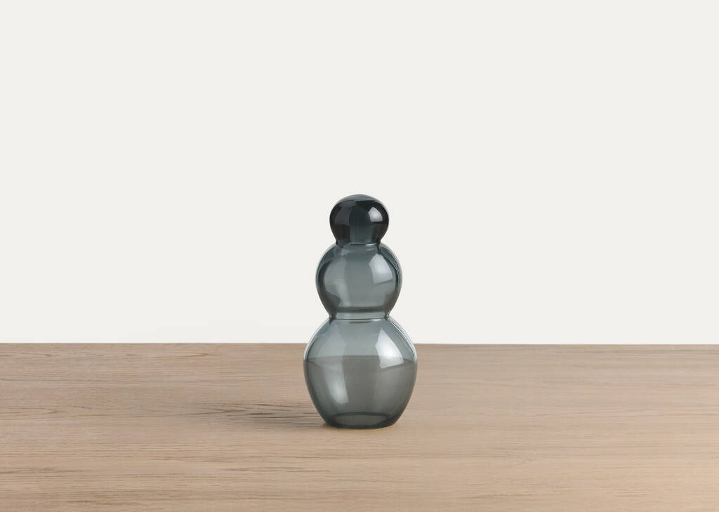 Frosty Snowman Decor Tall Grey