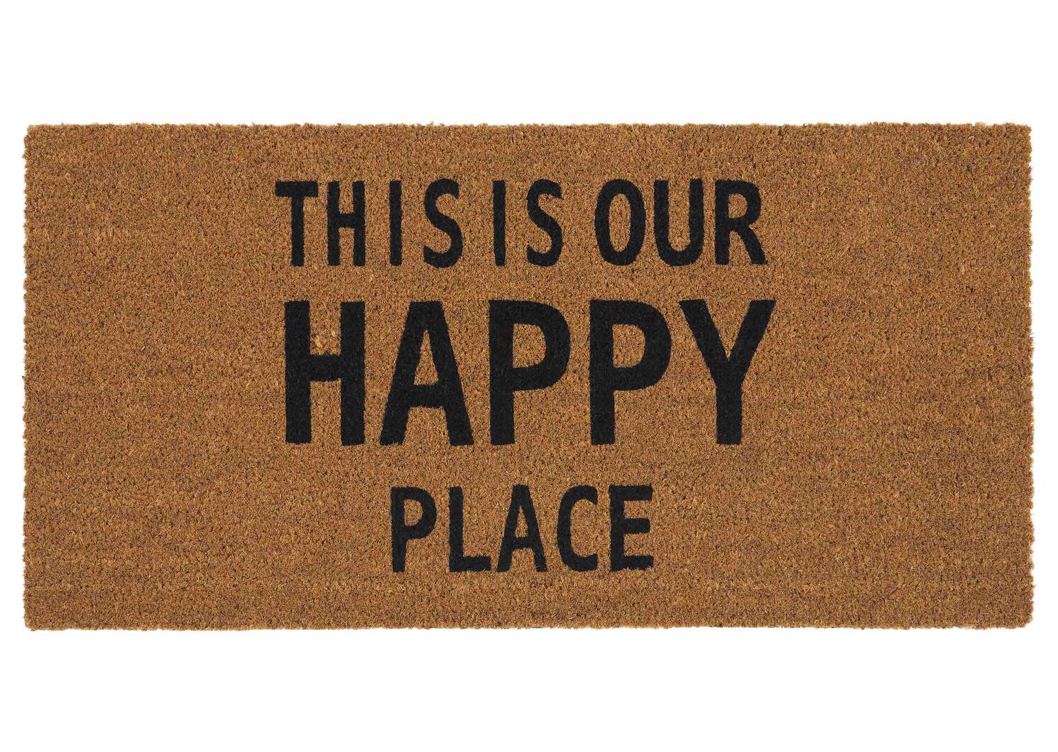 Happy Place Doormat Natural