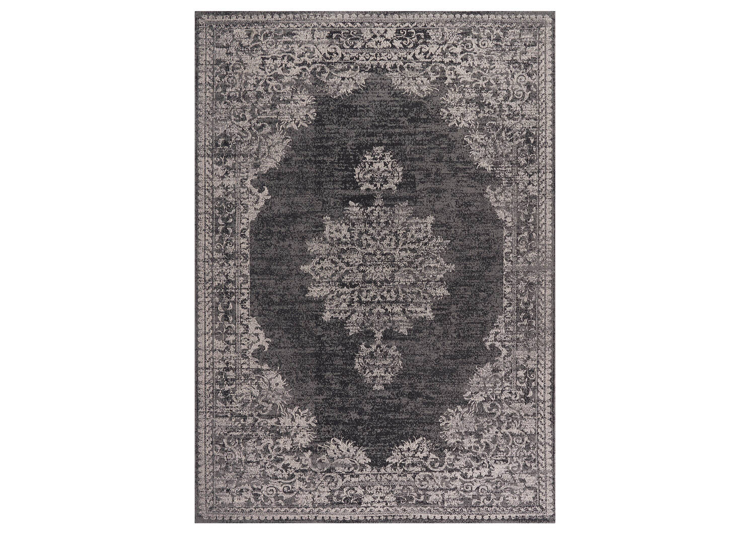 Tapis Estate 96x120 noir/gris