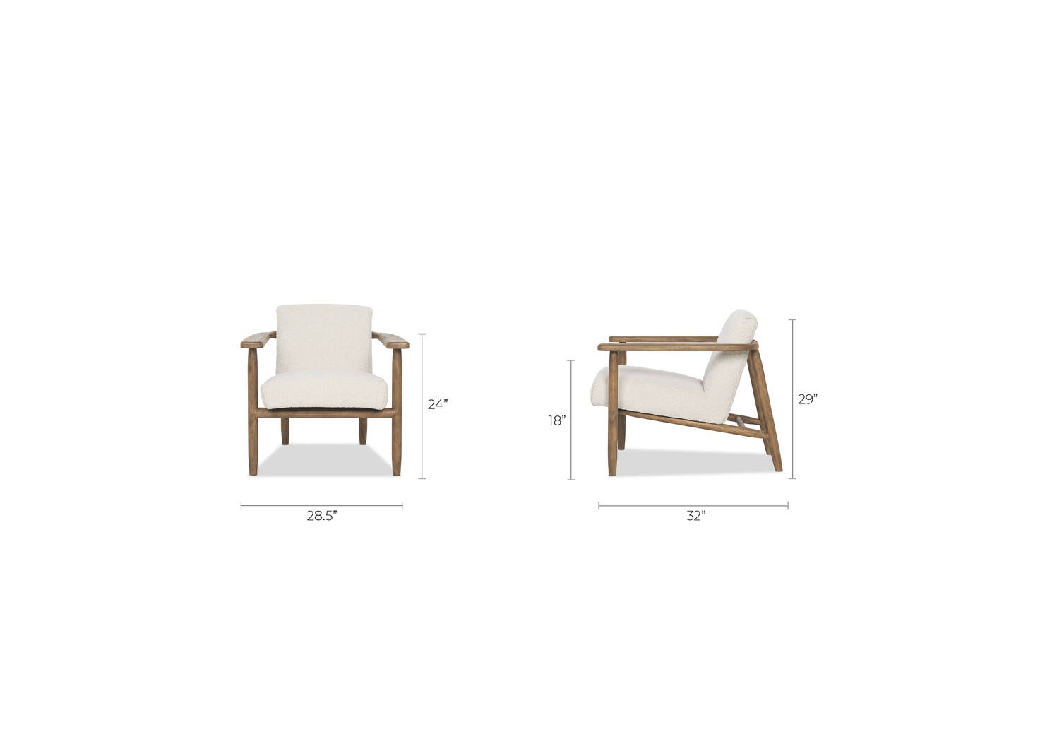 Tacona Armchair -Amalie Ivory