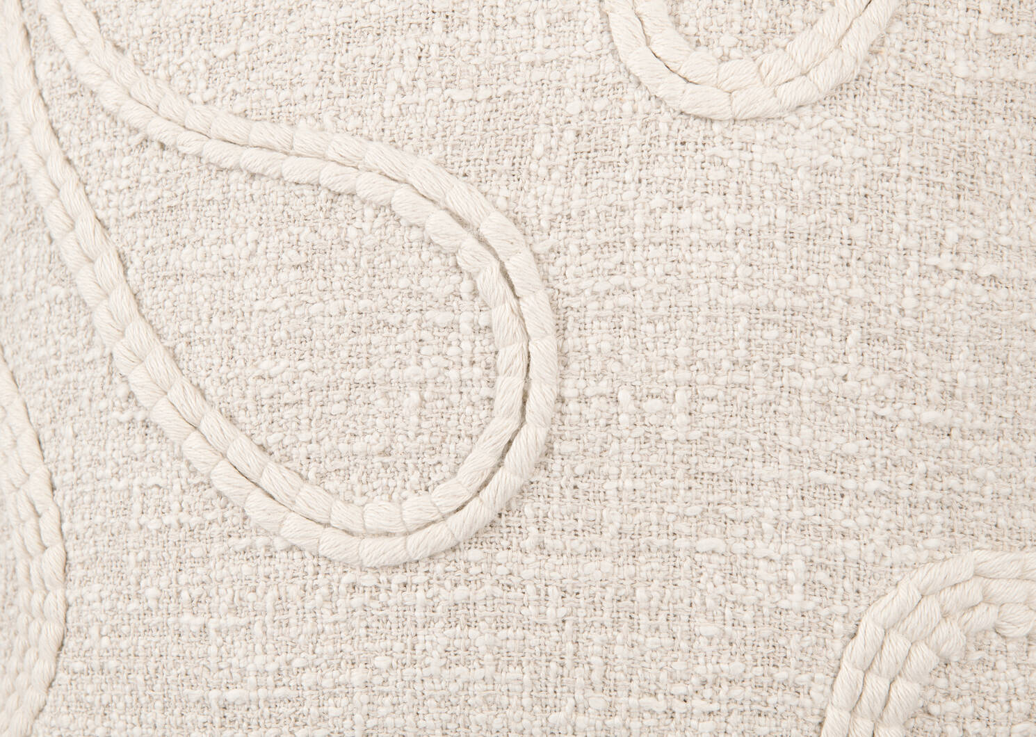 Coussin en coton Elisa 20x20 ivoire