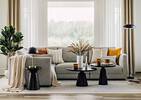 Avena Striped Pillow 20x20 Ivory/Caramel