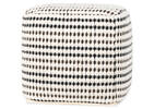 Colson Pouf Ivory/Black