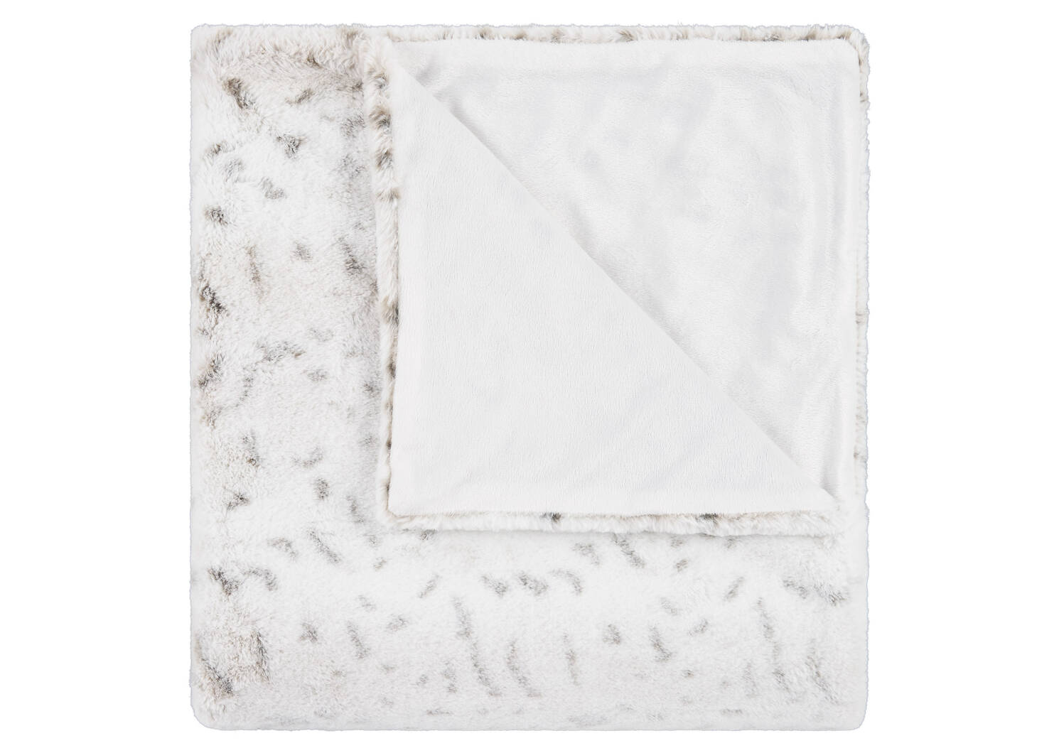 Alpine Faux Fur Throw Snow Leopard