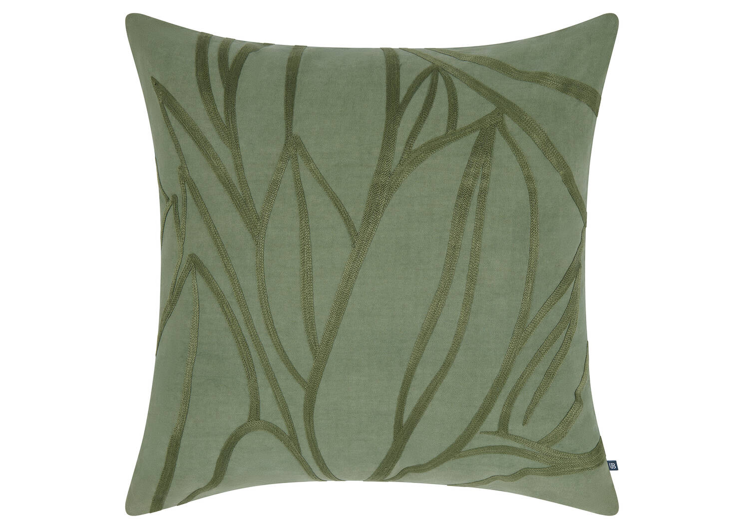 Meena Cotton Leaves Pillow 20x20 Green
