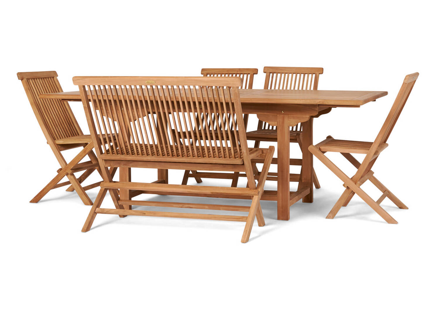 Banc pliant Sumatra -teck naturel