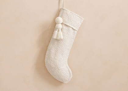Hollis Boucle Stocking Ivory