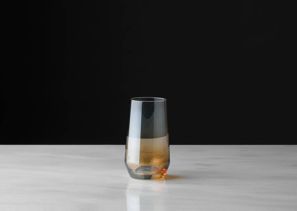 Verre long Abie topaze/cognac