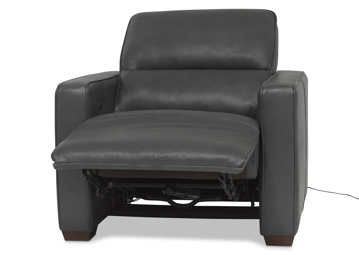 Reese Leather Recliner -Arlo Smoke