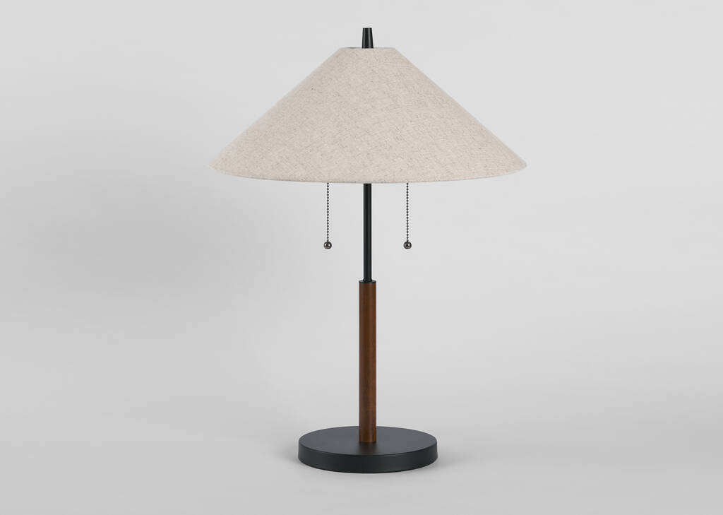 Cayley Table Lamp Walnut/Black