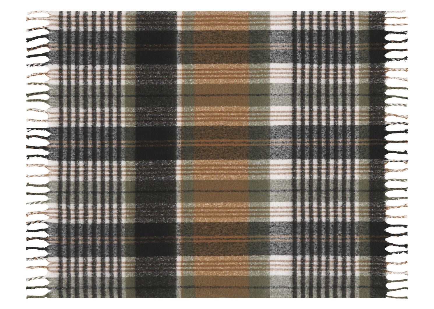 Remi Plaid Throw Multi/Green