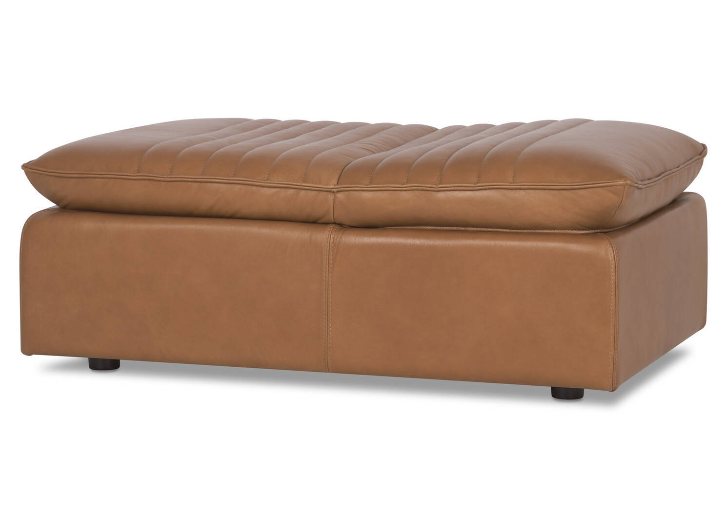 Skylar Leather Ottoman -Adler Tan