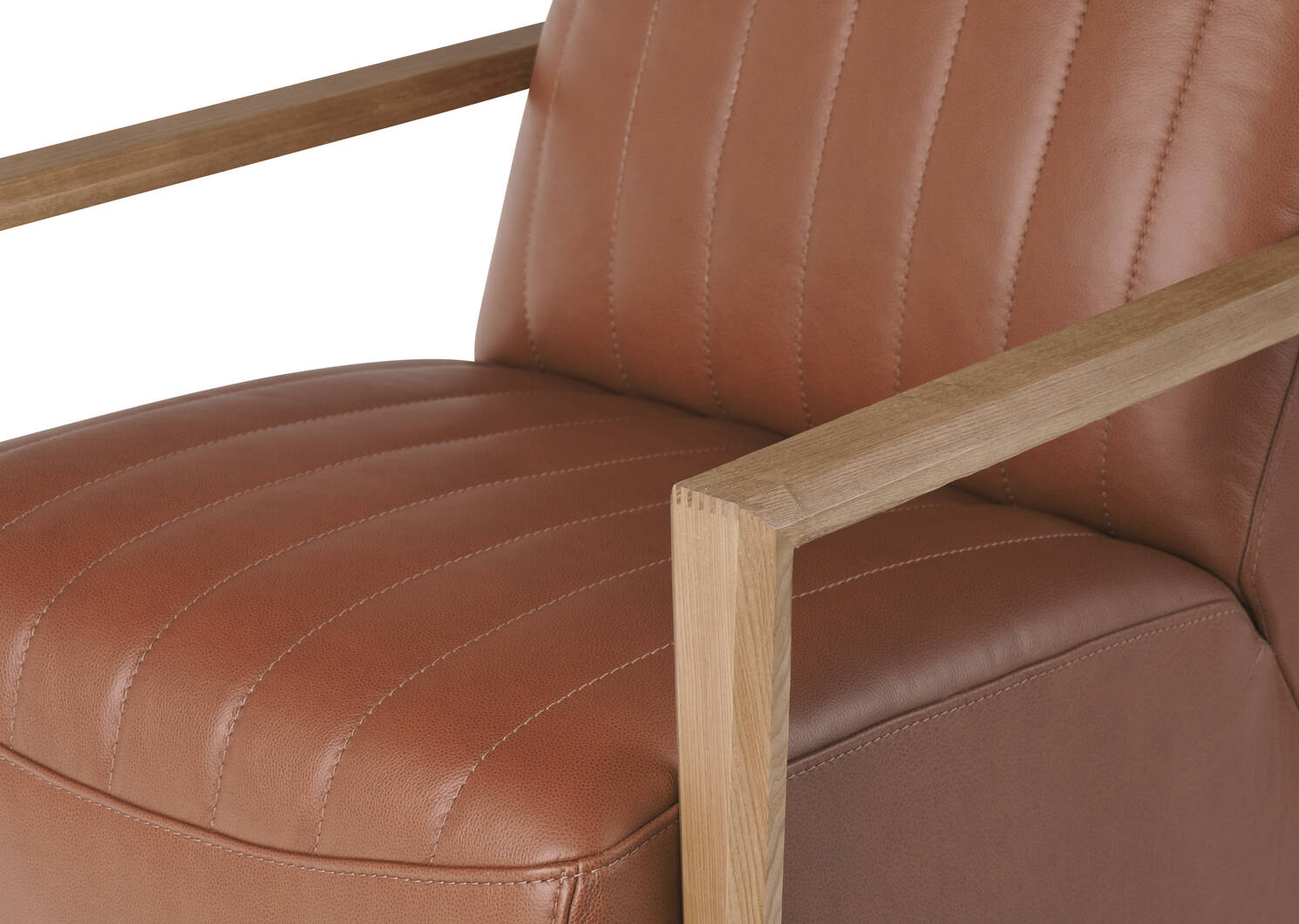 Simone Leather Swivel Chair -Ari Caramel