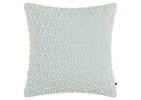 Coussin coton géo Bates 20x20 aqua/iv.