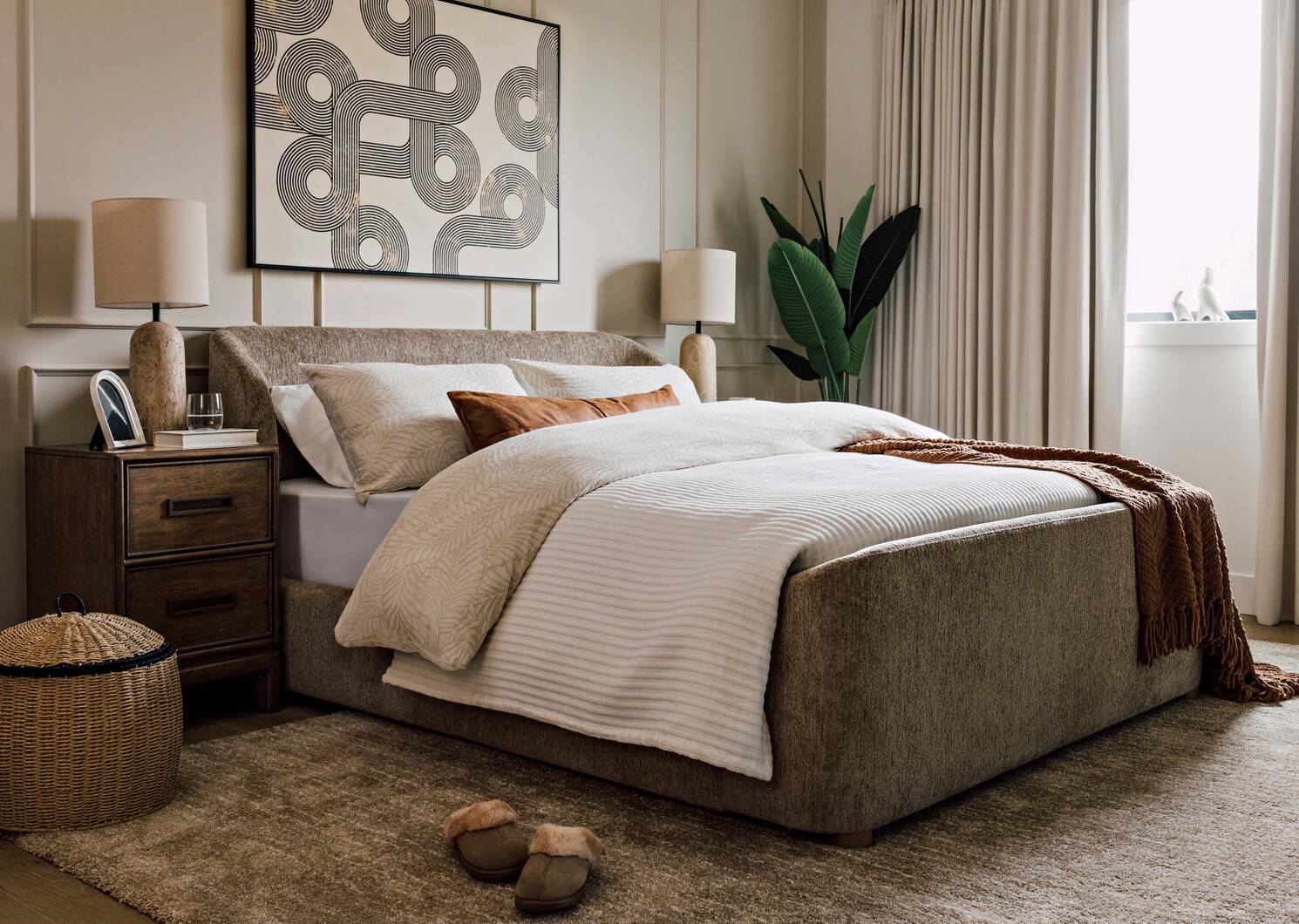 Anola Rug 94x133 Caramel