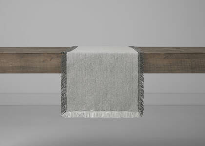 Calum Table Runner Grey/White