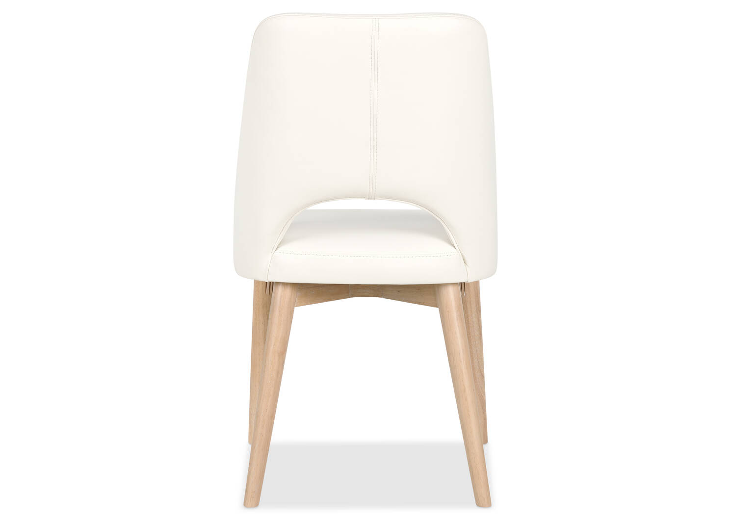Avola Leather Dining Chair -Trina White