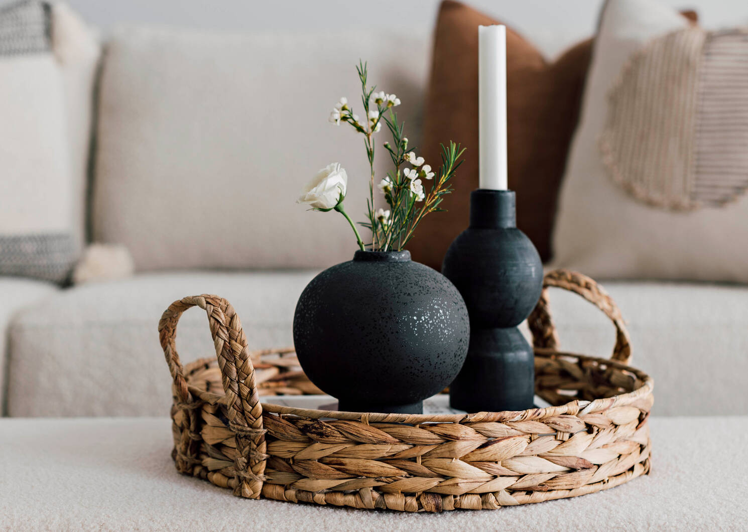 Vases Eliana noirs