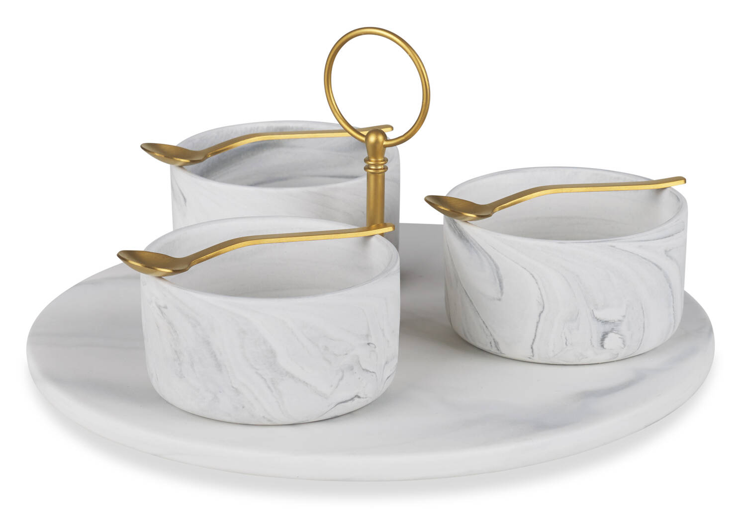 Carrara 7pc Tapas Set w/ Rd Tray Bras