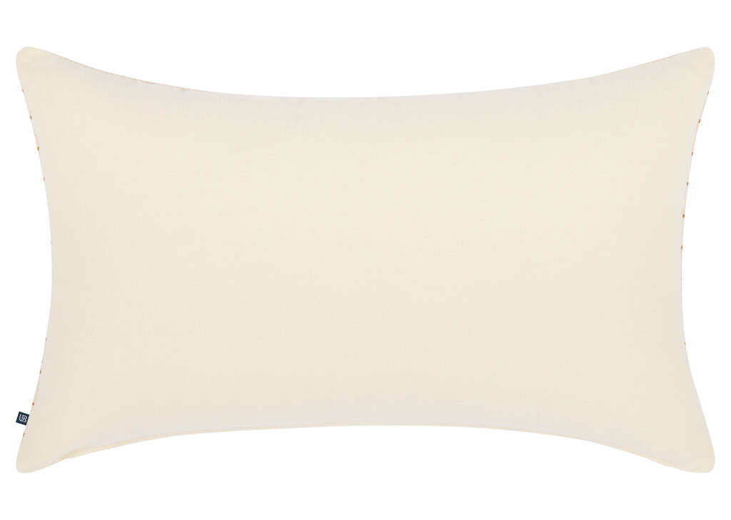 Zeb Cotton Pillow 14x24 Ivory/Brown