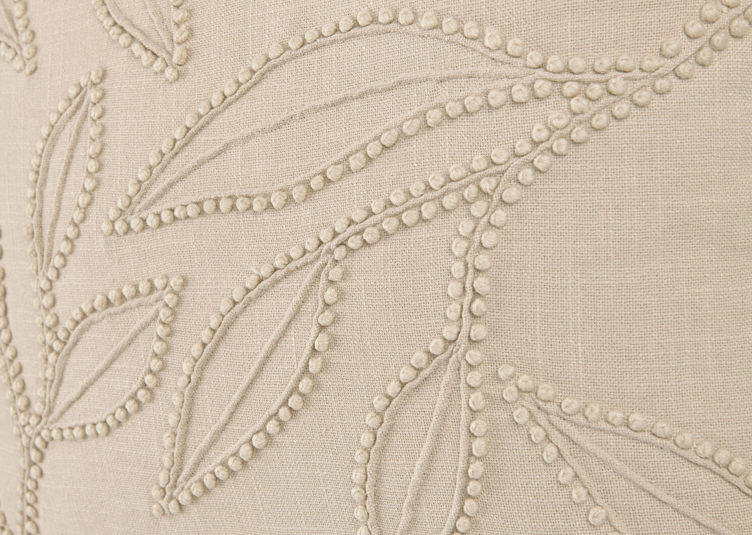 Coussin brodé Lyra 20x20 ivoire