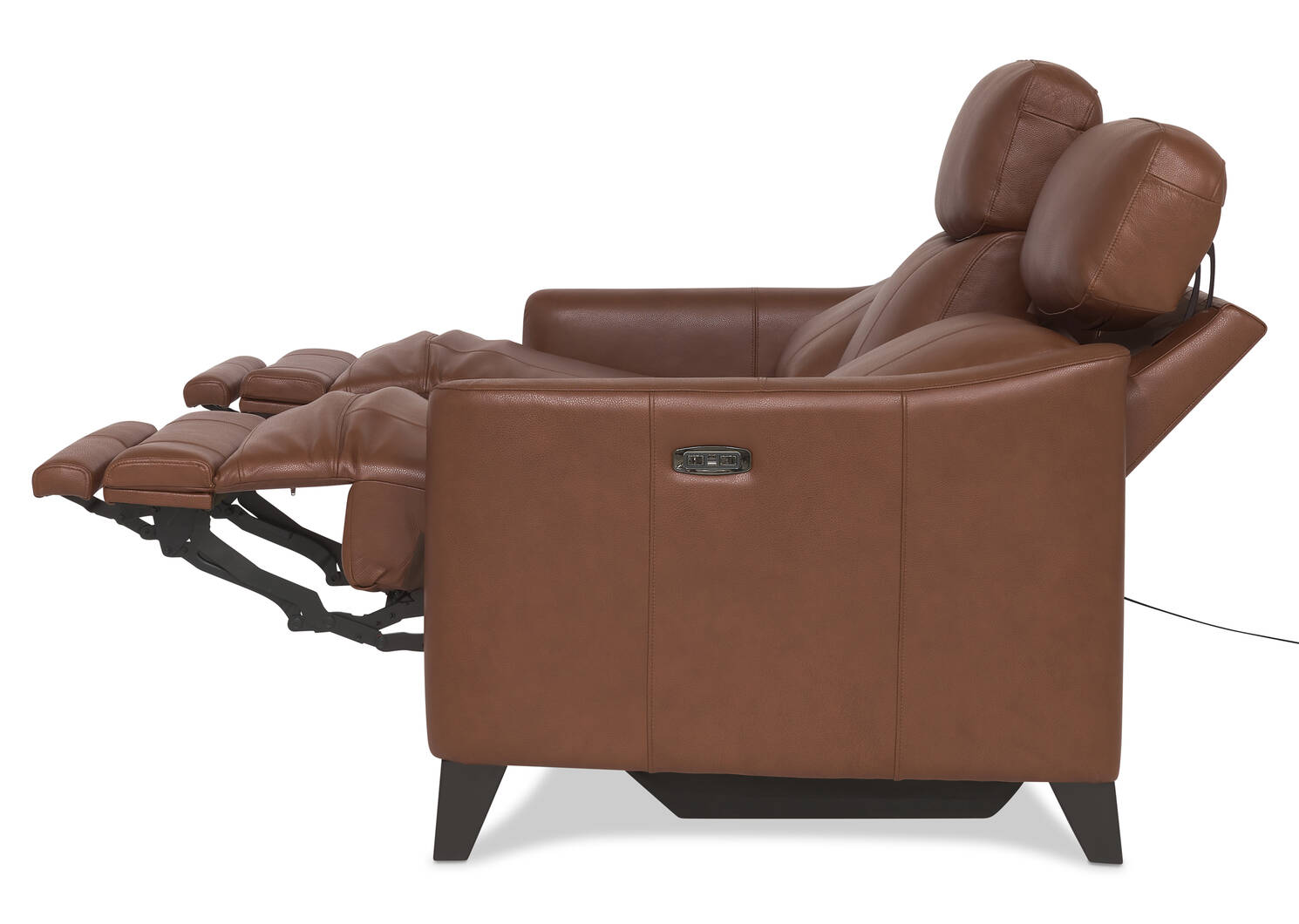 Nash Leather Reclining Sofa -Arlo Nutmeg