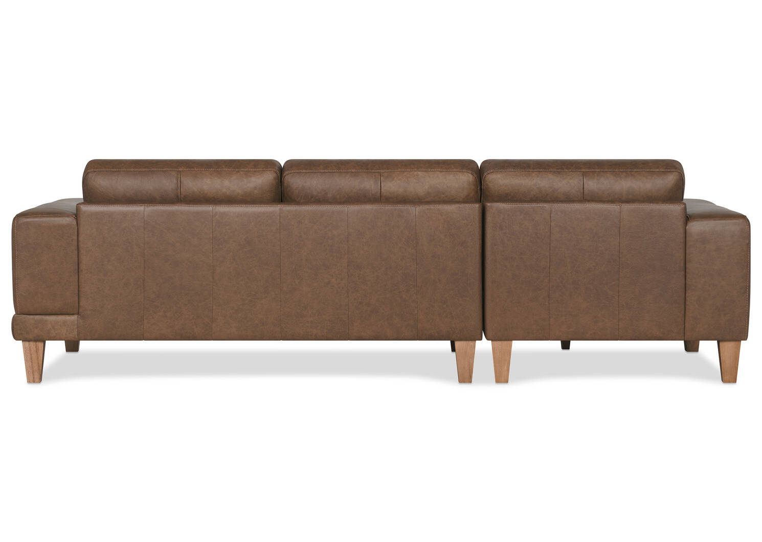 Carson Leather Sofa Chaise LCF -Wes Rum