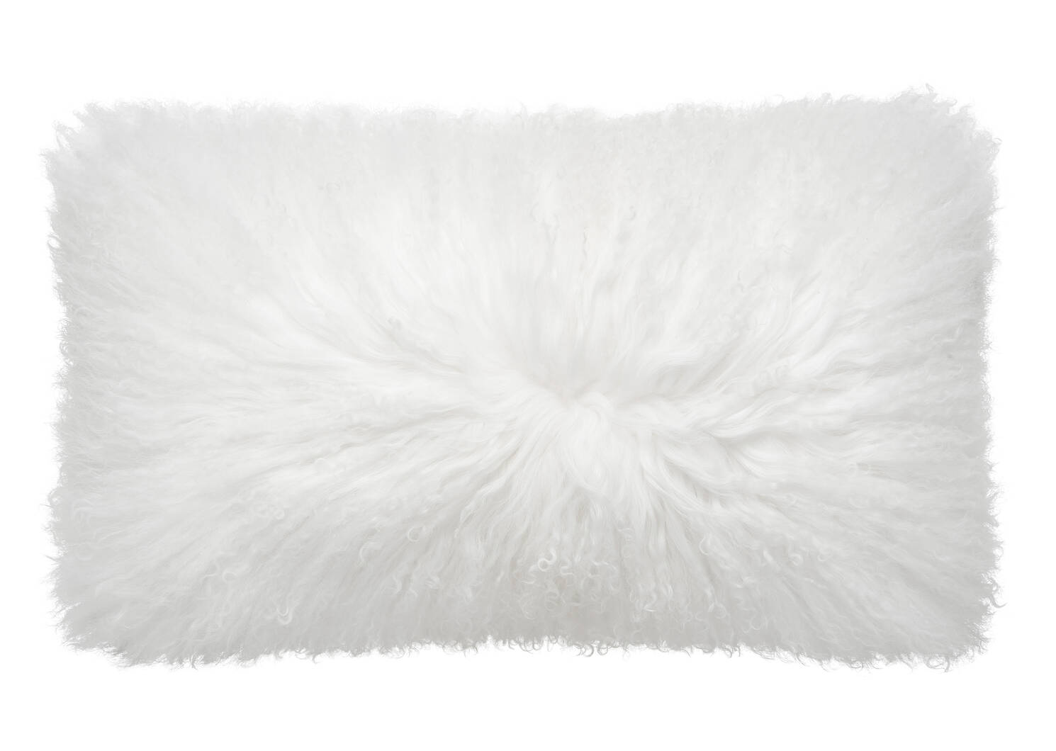 Coussin Mongolian 12x22 blanc