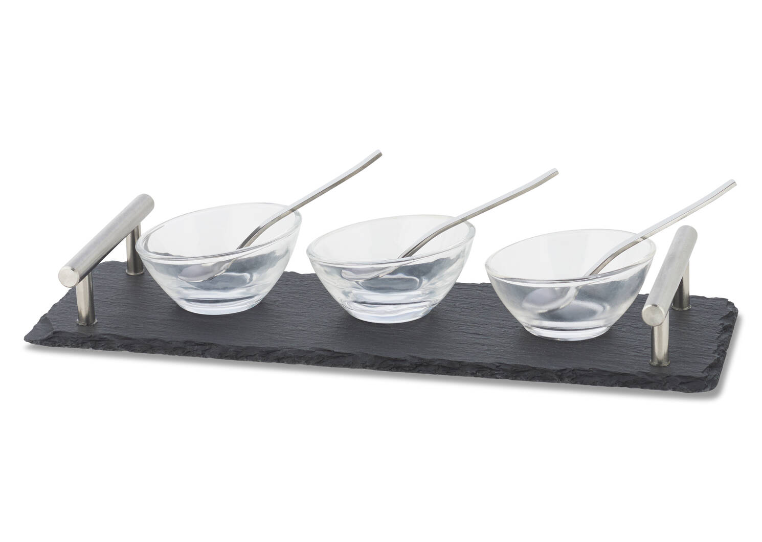 Boca 7pc Tapas Set w/ Sm Tray Nickel