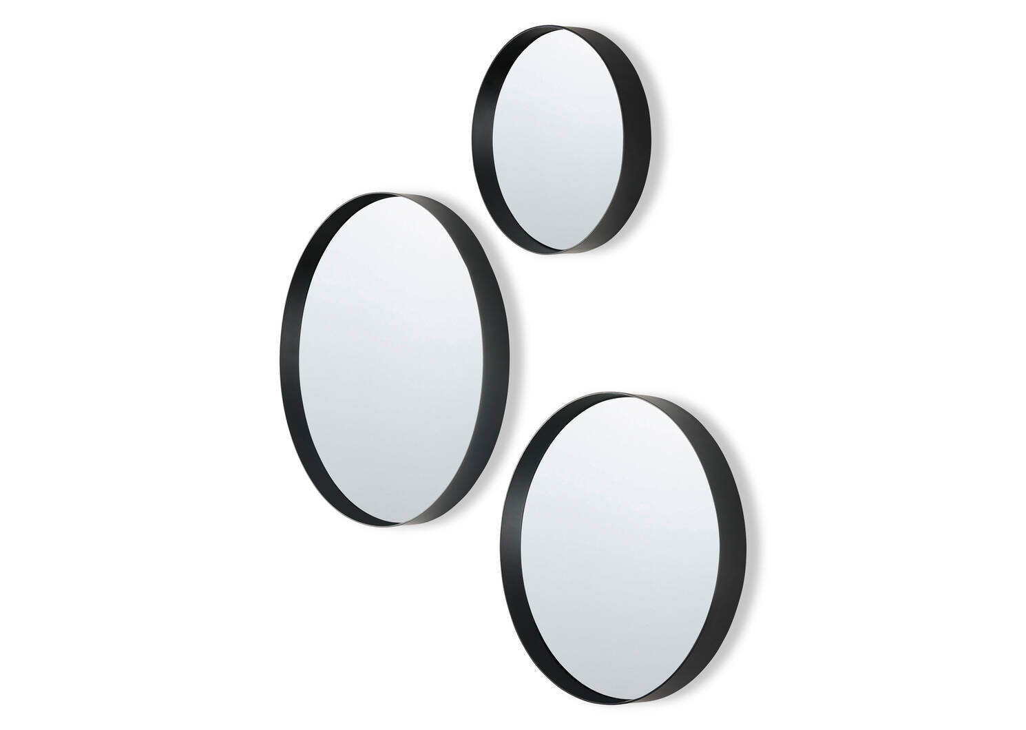 Frances Wall Mirror Set Black