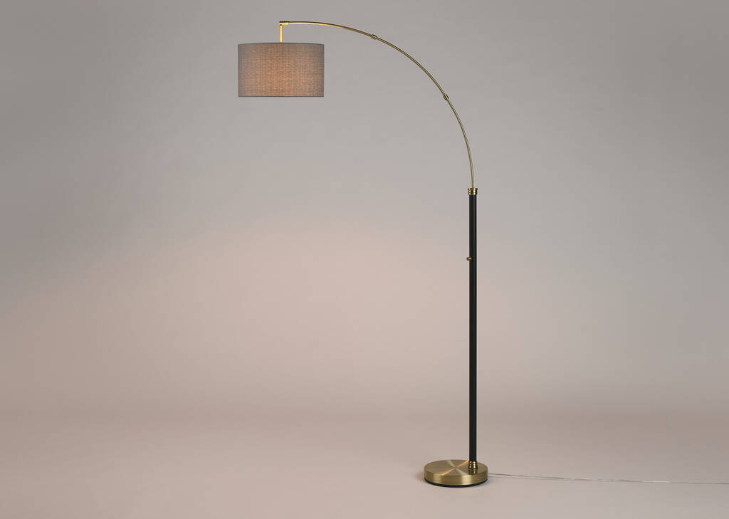 Yonge Arc Floor Lamp Black/Brass