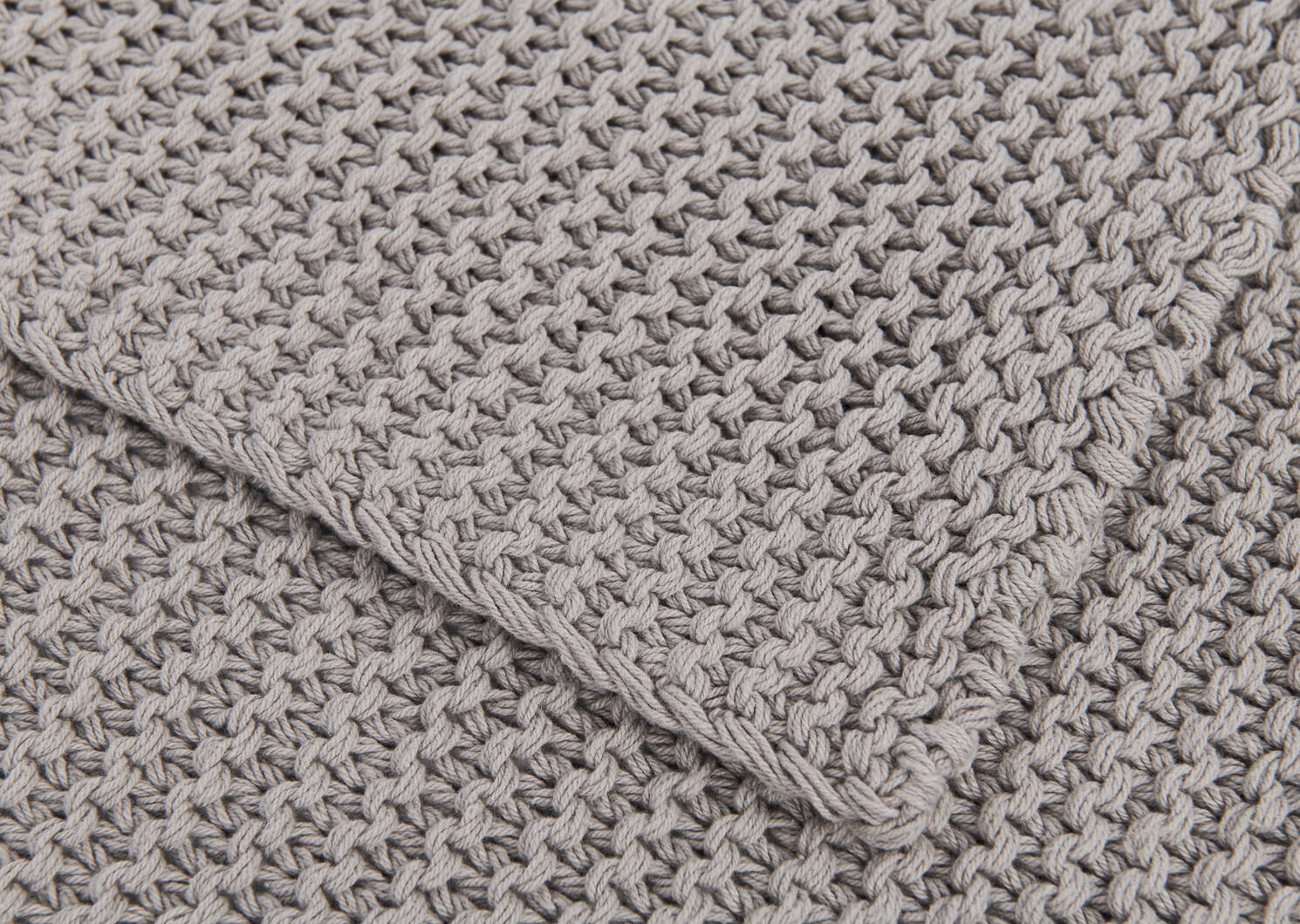 Jeté en coton Pederson gris pâle