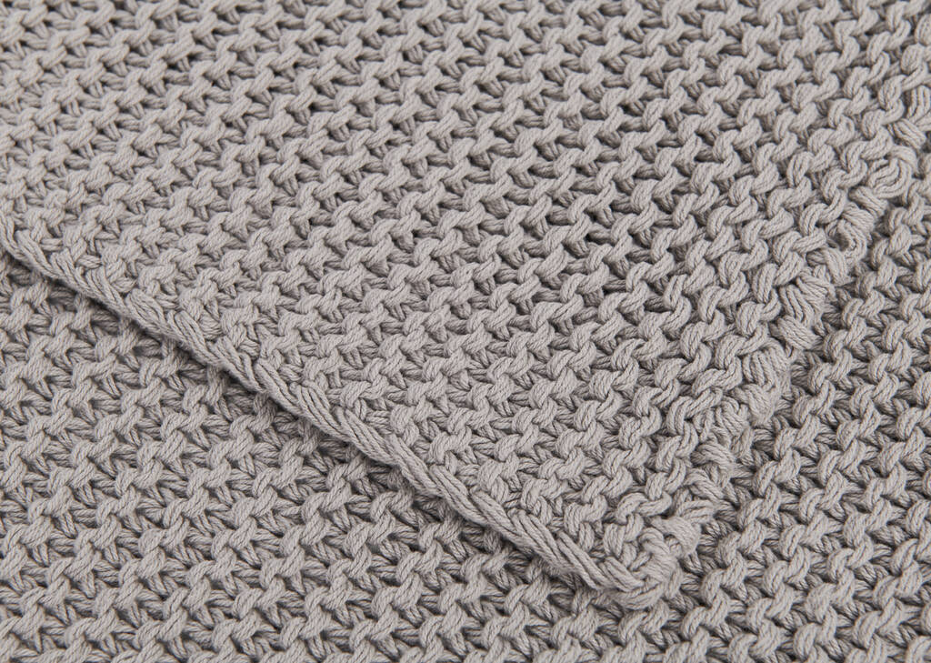 Jeté en coton Pederson gris pâle