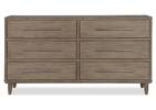 Luna 6 Drawer Dresser -Stone Pine