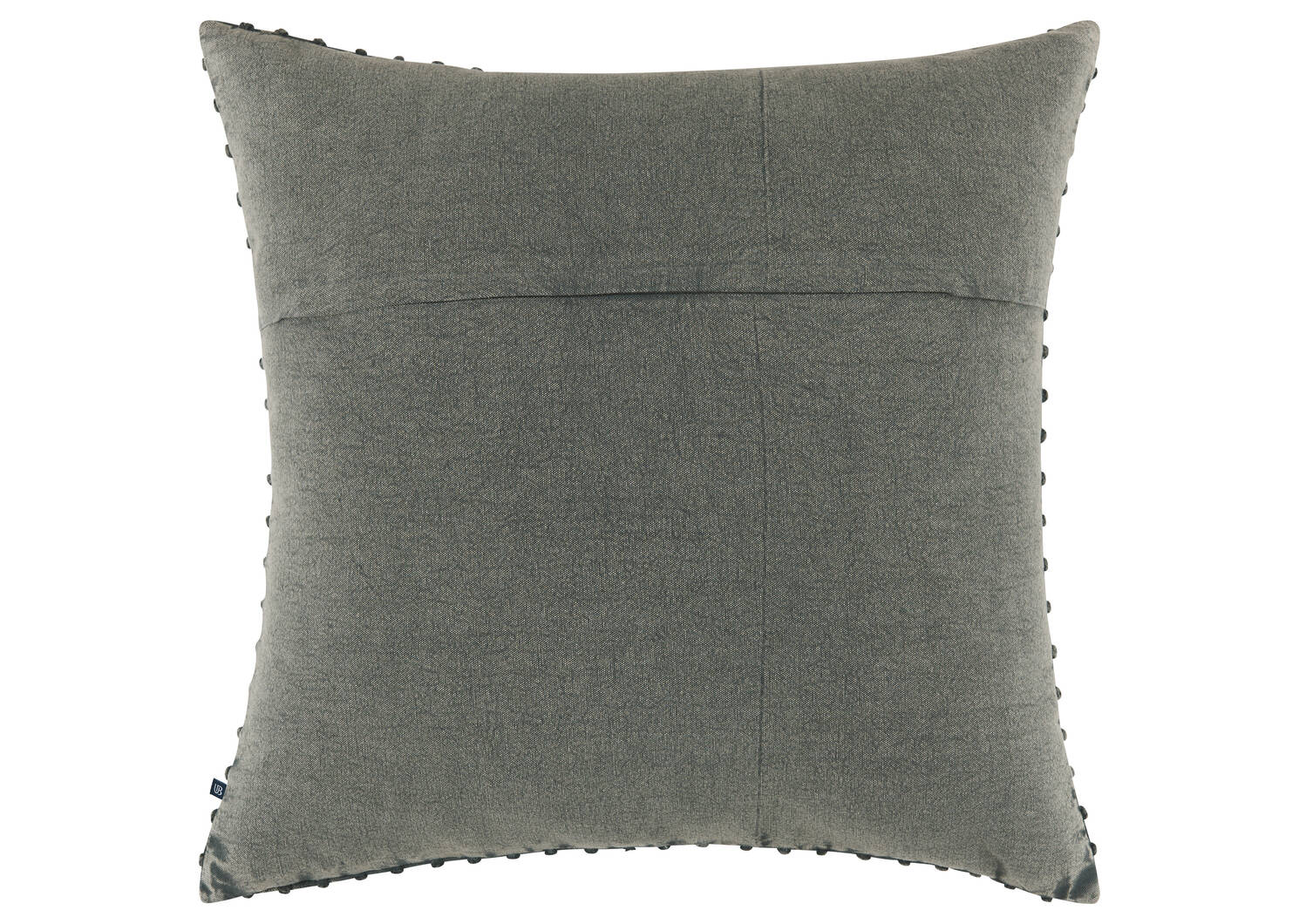 Coussin en coton Evaton 20x20 gris foncé