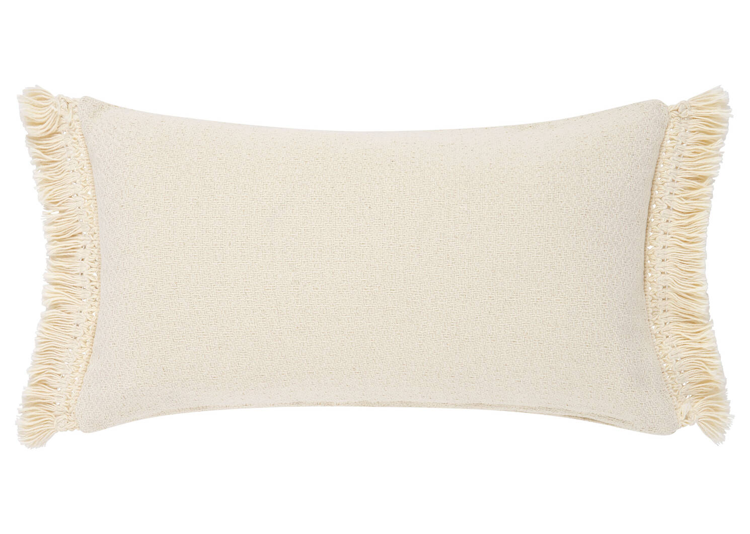 Saratoga Fringe Toss 12x22 Ivory