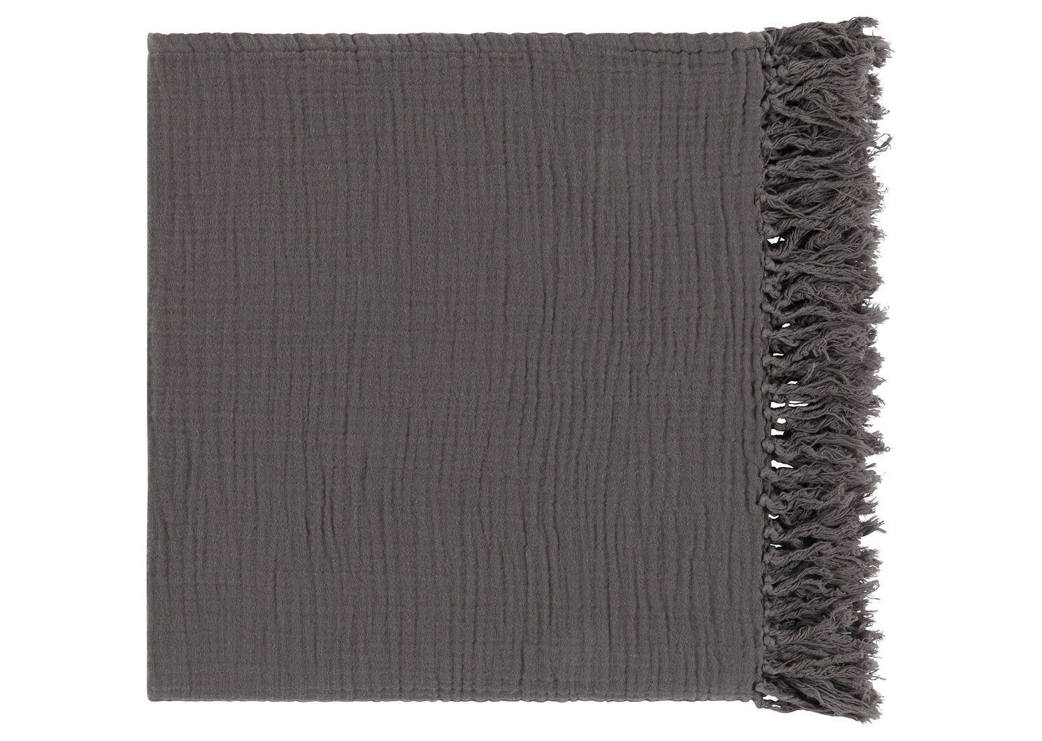 Monterey Cotton Throw 50x60 Dark Grey