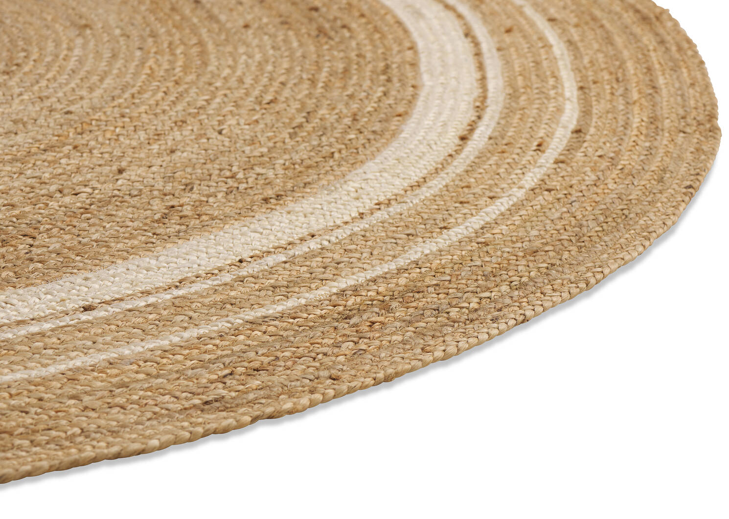 Fairfield Jute Rug 72x72 Natural/Whit