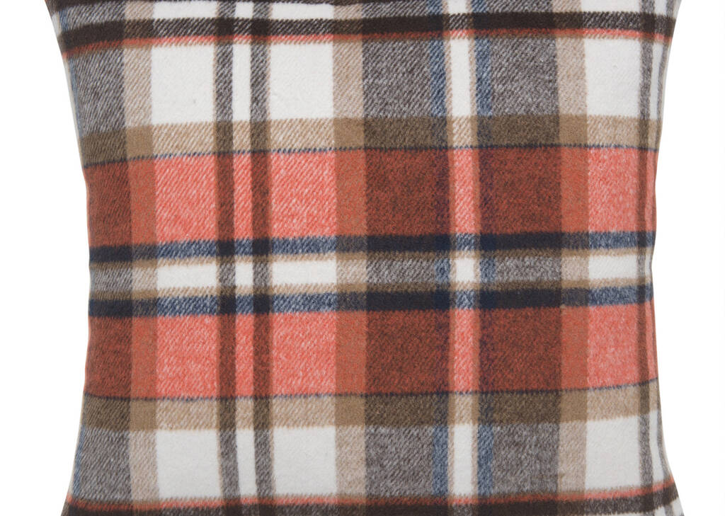 Chalet Plaid Toss 20x20 Orange