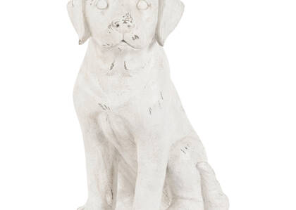 Buster Puppy Sculpture Antique White