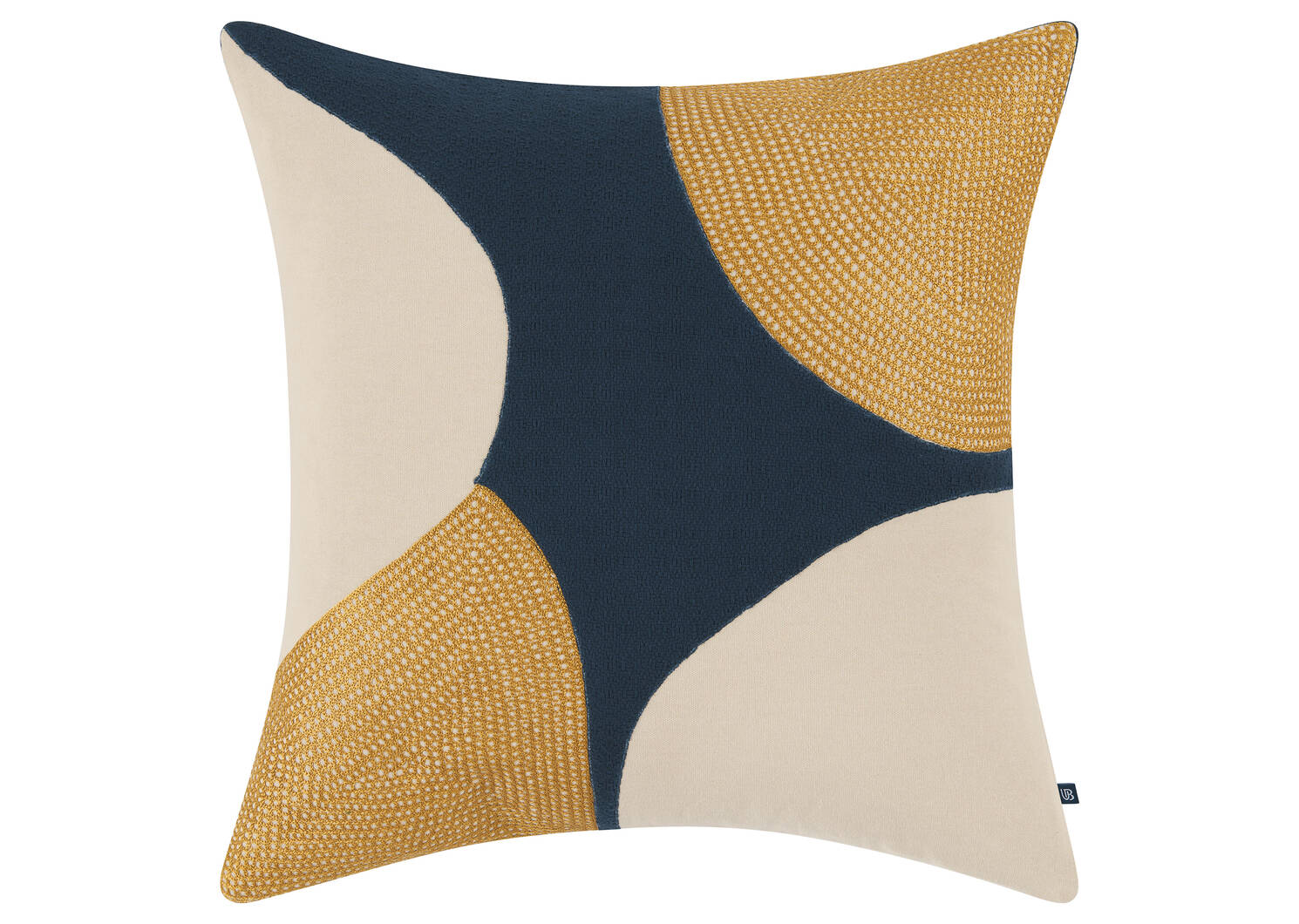 Coussin Corte 20x20 sable/marine/ambré