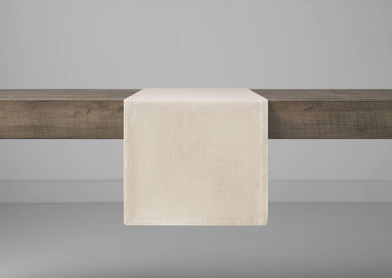 Chemin de table rayé Audley vert/beige