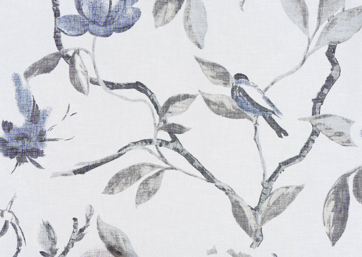 Maribel Floral Sheer 96 Ivory/Blue/Gr