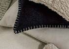 Finn Boucle Pillow 20x20 Black/Ivory