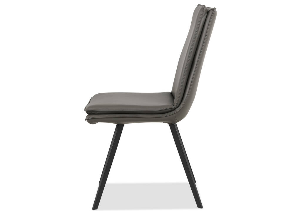 Chaise en cuir Spence -Rory charbon