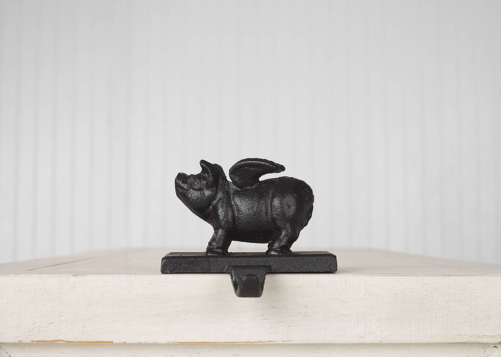 Support à bas de Noël Peggy Pig noir