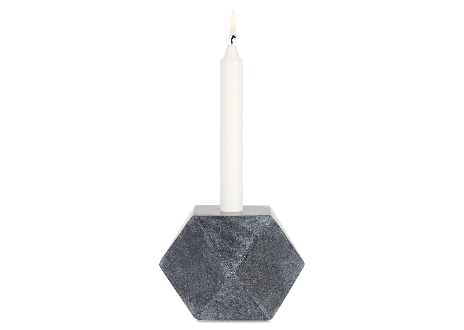 Kota Marble Candle Holder Black