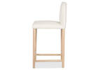 Tabouret en cuir Marciona -Forega blanc