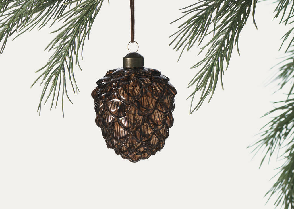 Orn. Pinecone brun
