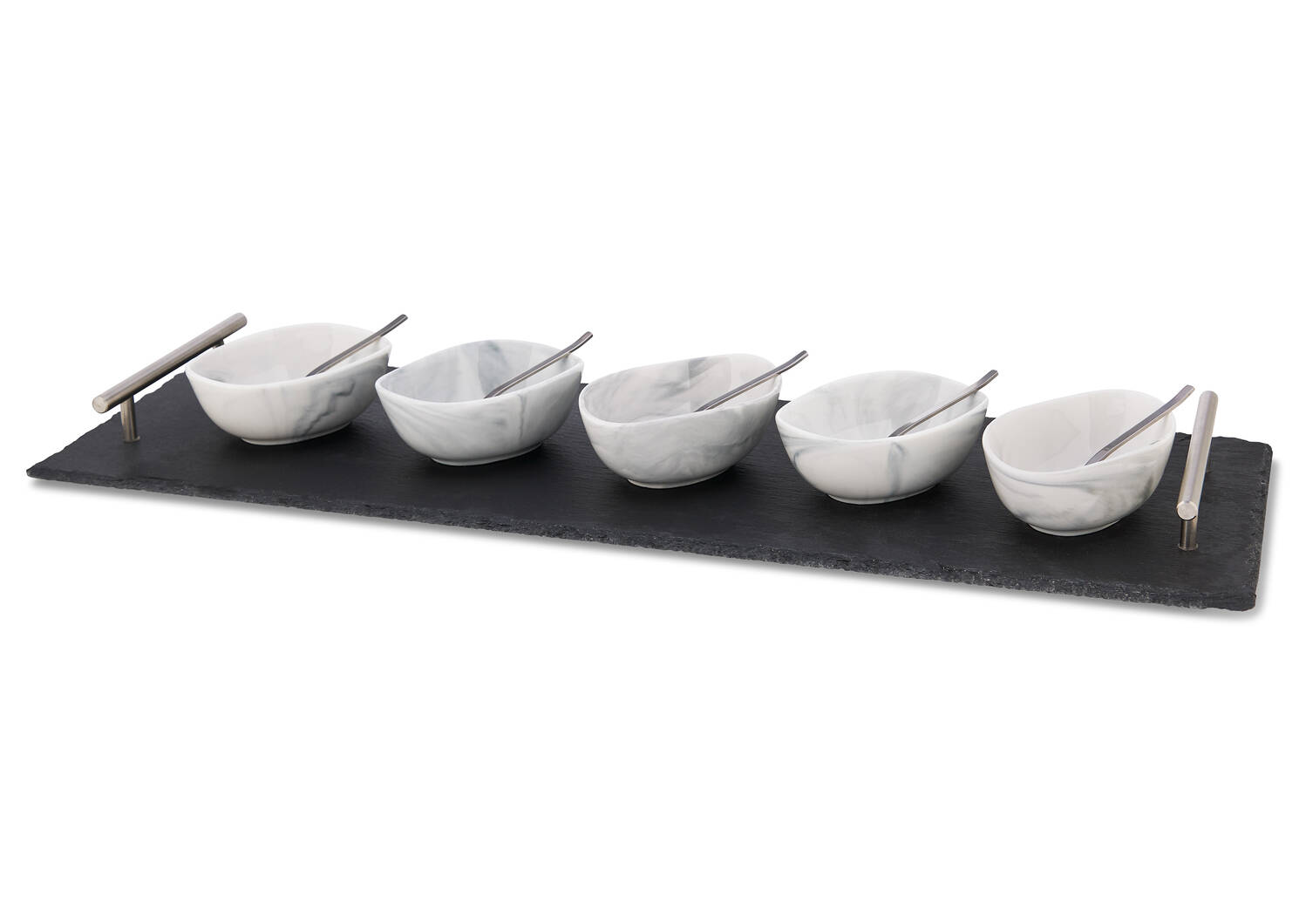 Carrara 11pc Tapas Set w/Tray Nickel